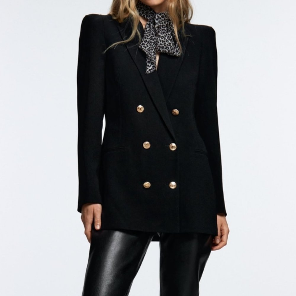 Zara Tailored Double Breasted Oversized Blazer Size M